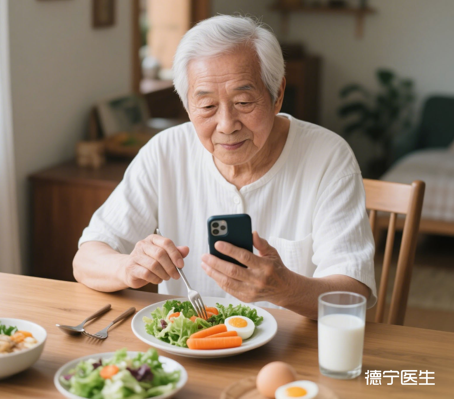 吃饭玩手机logo